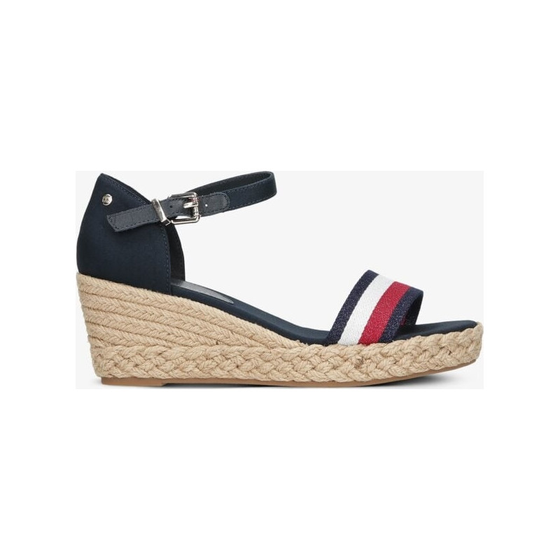 Espadryle Tommy Hilfiger na koturnie z klamrami