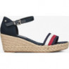 Espadryle Tommy Hilfiger na koturnie z klamrami