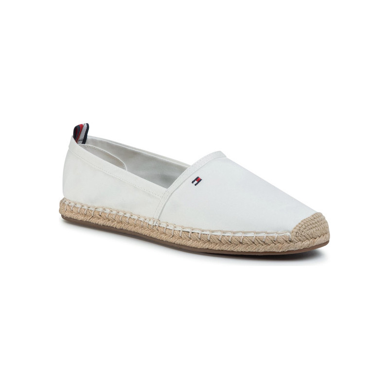 Espadryle Tommy Hilfiger ze skóry ekologicznej z płaską podeszwą w stylu retro
