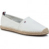 Espadryle Tommy Hilfiger ze skóry ekologicznej z płaską podeszwą w stylu retro