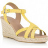Espadryle Wittchen z klamrami na koturnie w stylu boho