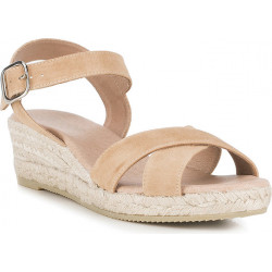 Espadryle Wittchen z klamrami z nubuku
