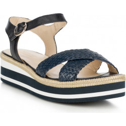 Espadryle Wittchen ze skóry z klamrami w stylu casual