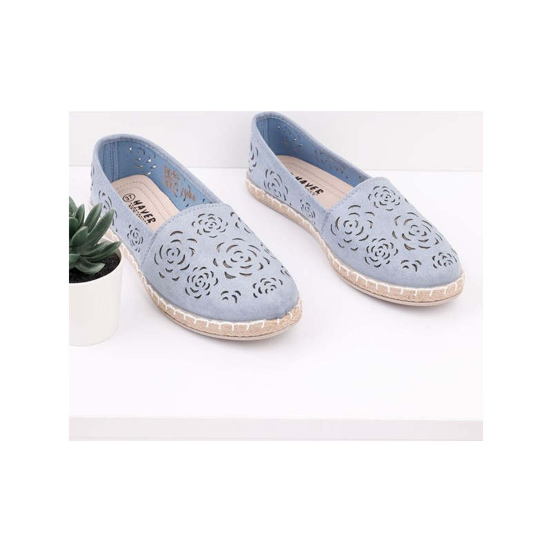 Espadryle Yourshoes ze skóry ekologicznej