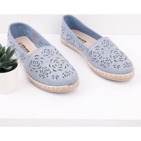 Espadryle Yourshoes ze skóry ekologicznej