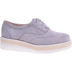 Fioletowe botki Pantofelek24 z zamszu na platformie w stylu casual