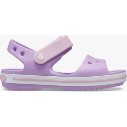 Fioletowe buty dziecięce letnie Crocs na rzepy