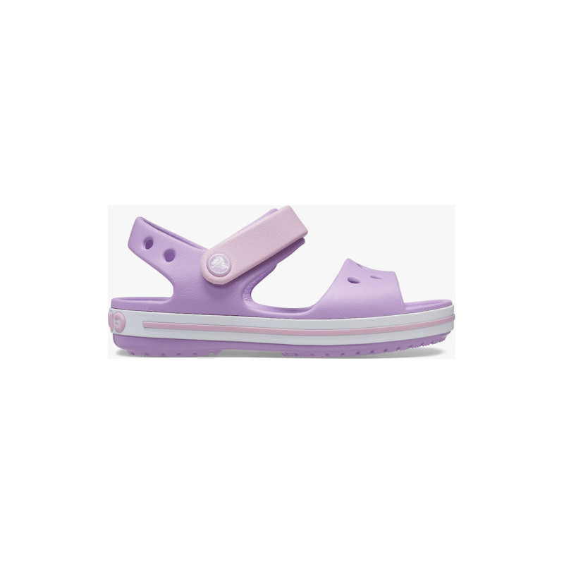 Fioletowe buty dziecięce letnie Crocs na rzepy