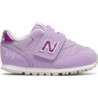 Fioletowe buty sportowe dziecięce New Balance z zamszu na rzepy