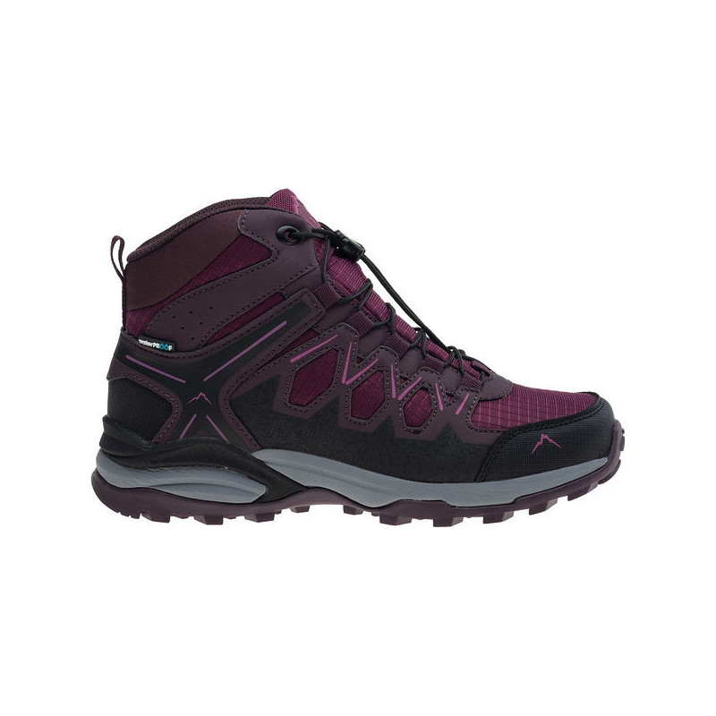 Fioletowe buty trekkingowe Elbrus z płaską podeszwą