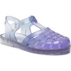 Fioletowe sandały Melissa z płaską podeszwą z klamrami w stylu casual