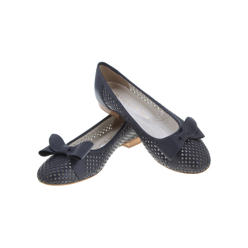 Granatowe baleriny Lafemmeshoes