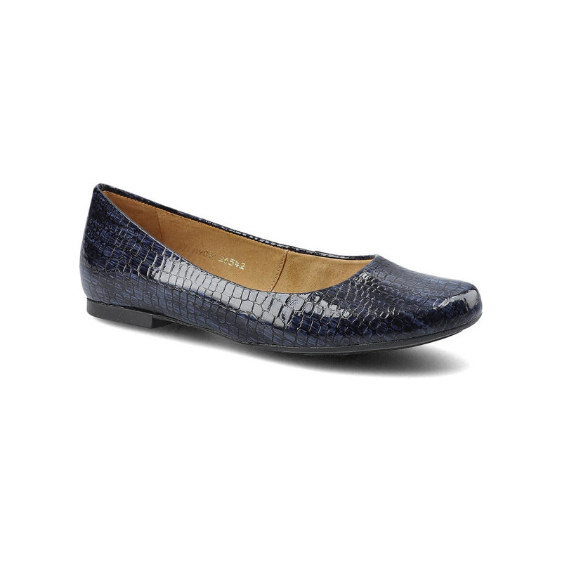 Granatowe baleriny Maciejka w stylu casual