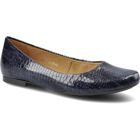 Granatowe baleriny Maciejka w stylu casual