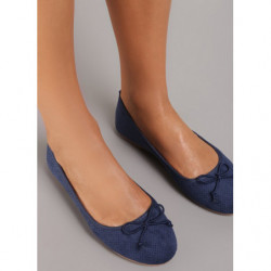 Granatowe baleriny Renee w stylu casual