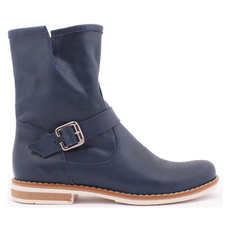Granatowe botki Zapato w stylu casual ze skóry