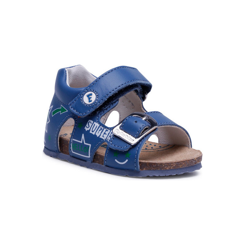 Granatowe buty dziecięce letnie Naturino dla chłopców ze skóry