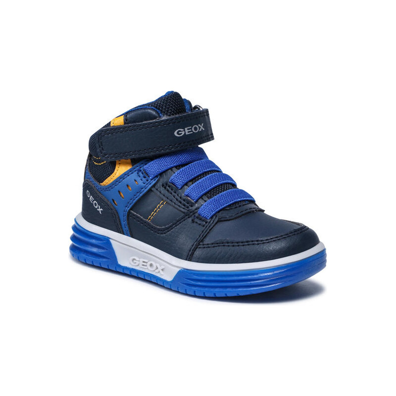 Granatowe buty dziecięce zimowe Geox na rzepy