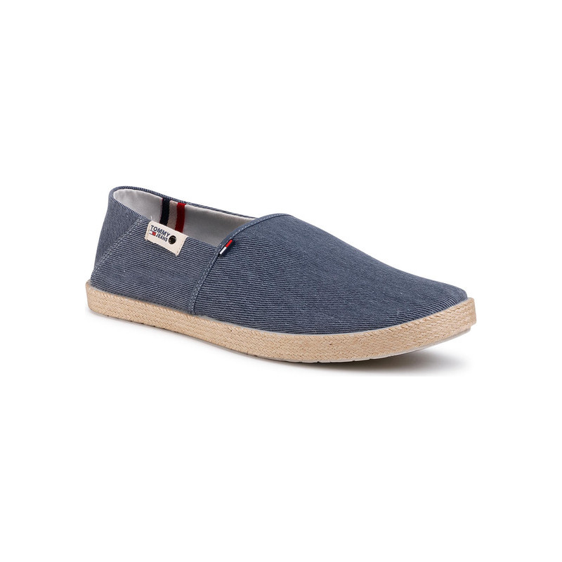 Granatowe buty letnie męskie eobuwie.pl z tkaniny