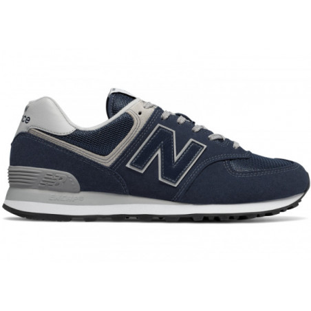Granatowe buty New Balance 574 z zamszu sznurowane