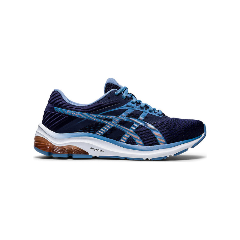 Granatowe buty sportowe ASICS sznurowane z płaską podeszwą