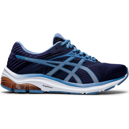 Granatowe buty sportowe ASICS sznurowane z płaską podeszwą