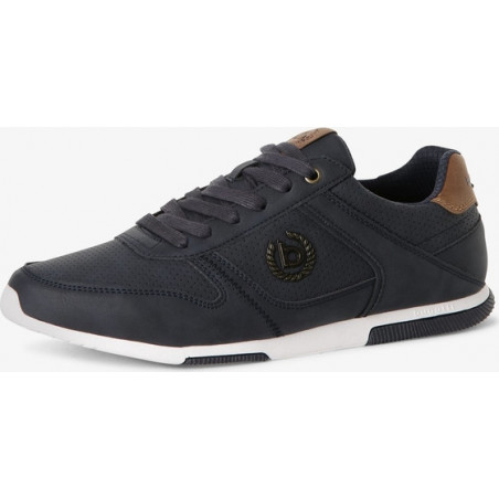 Granatowe buty sportowe Bugatti z tkaniny sznurowane