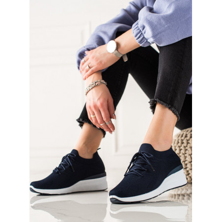 Granatowe buty sportowe Czasnabuty sznurowane