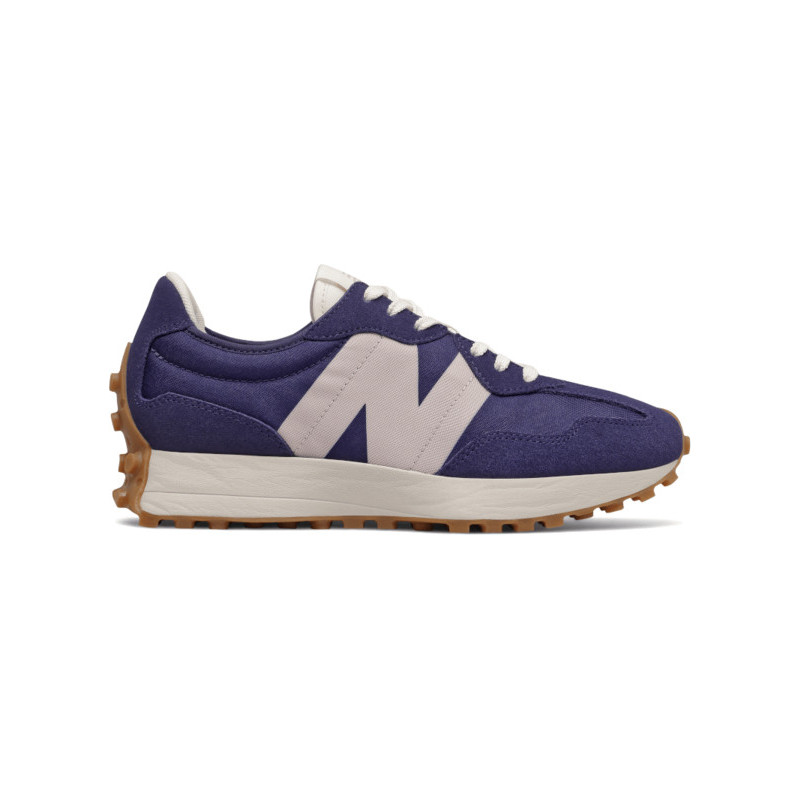 Granatowe buty sportowe New Balance w sportowym stylu sznurowane z płaską podeszwą