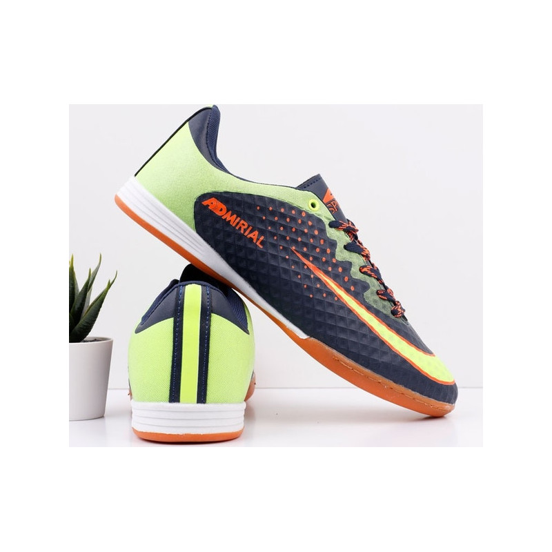 Granatowe buty sportowe Yourshoes sznurowane w sportowym stylu ze skóry ekologicznej