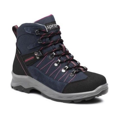Granatowe buty trekkingowe Sprandi Outdoor Performance z płaską podeszwą