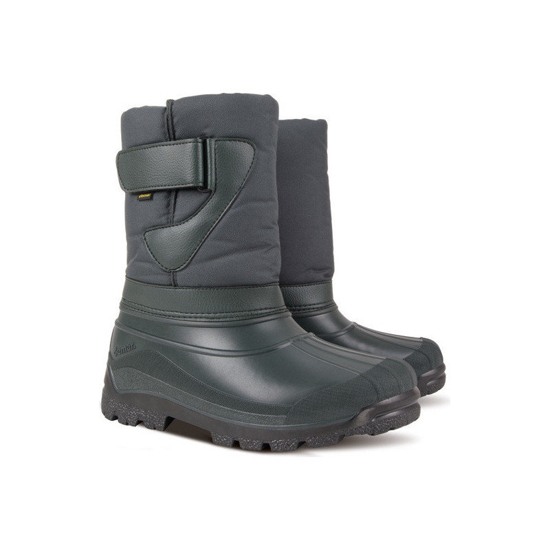 Granatowe buty zimowe Demar w stylu casual z tkaniny