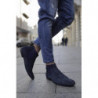 Granatowe buty zimowe Domeno