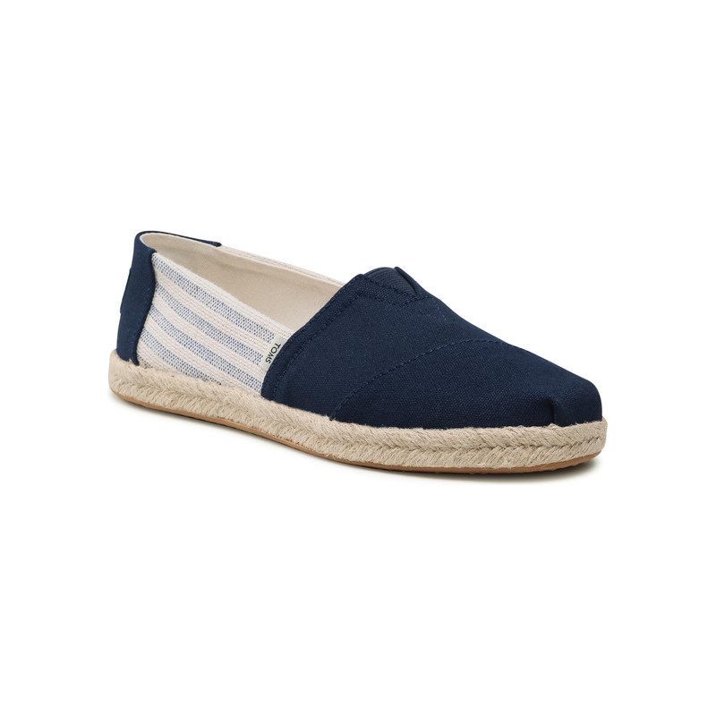 Granatowe espadryle Toms z płaską podeszwą w stylu casual