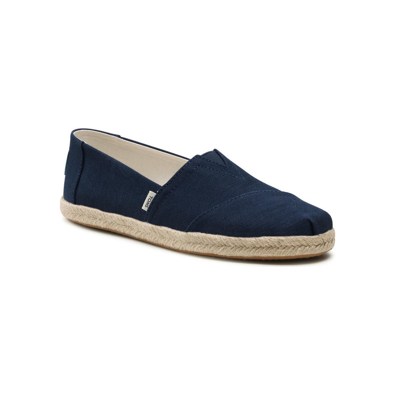 Granatowe espadryle Toms z tkaniny w stylu casual