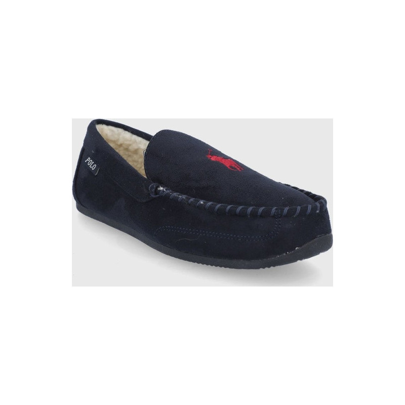 Granatowe kapcie POLO RALPH LAUREN