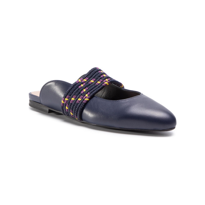 Granatowe klapki eobuwie.pl w stylu casual