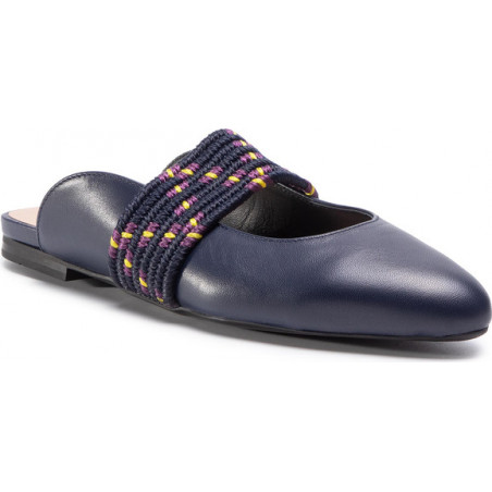 Granatowe klapki eobuwie.pl w stylu casual