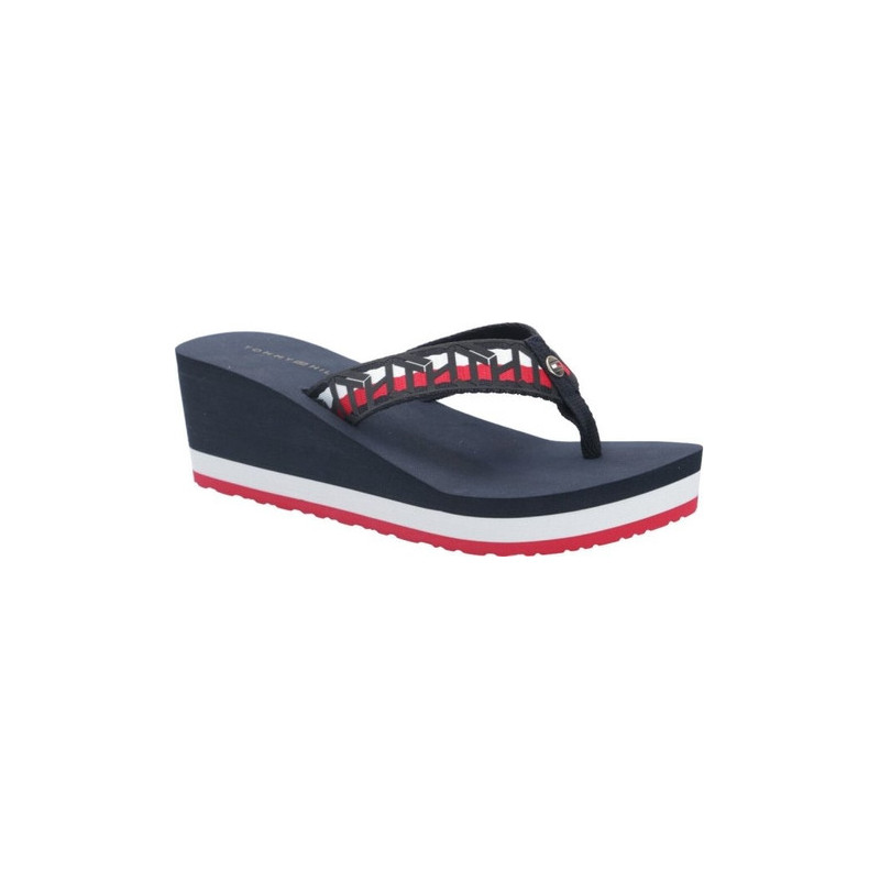Granatowe klapki Tommy Hilfiger