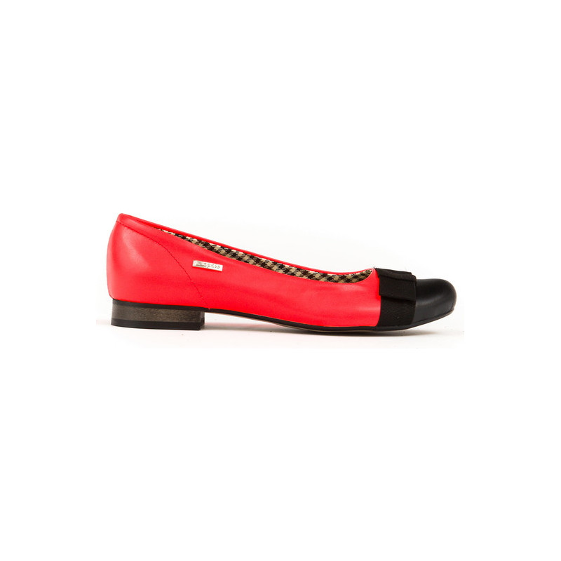 Baleriny Zapato w stylu casual ze skóry z płaską podeszwą