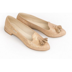 Baleriny Zapato w stylu glamour ze skóry