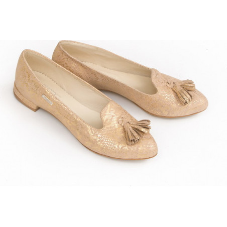 Baleriny Zapato w stylu glamour ze skóry