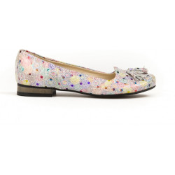 Baleriny Zapato z płaską podeszwą w stylu boho z zamszu