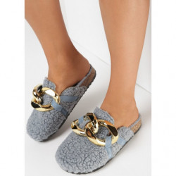 Kapcie born2be z płaską podeszwą