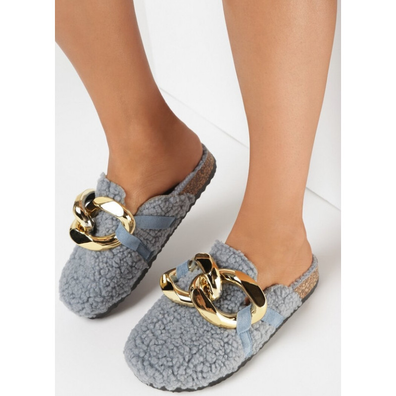 Kapcie born2be z płaską podeszwą