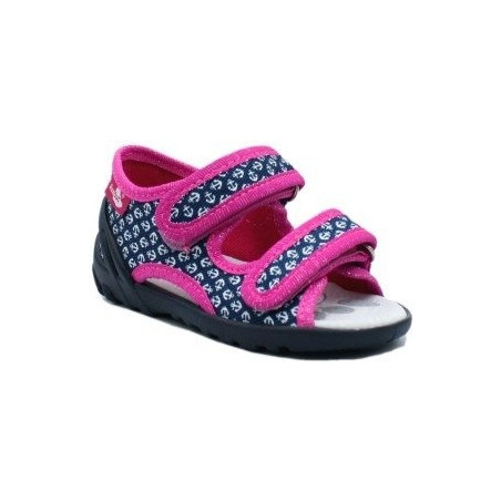 Kapcie RenBut w kwiatki na rzepy