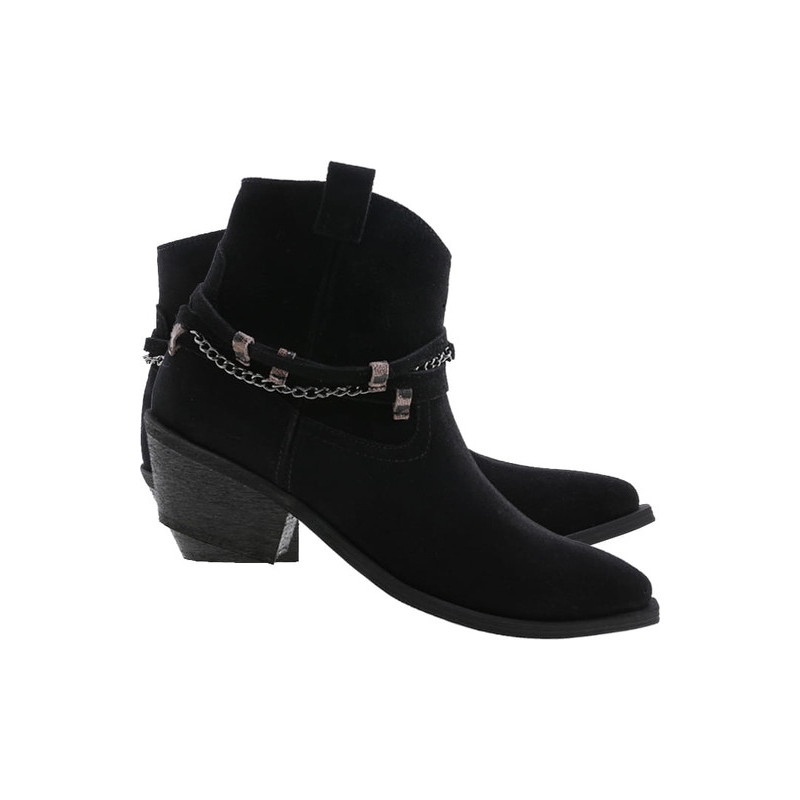 Botki Lafemmeshoes ze skóry w stylu boho na obcasie