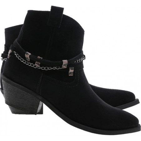 Botki Lafemmeshoes ze skóry w stylu boho na obcasie