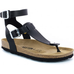 Klapki Bayton w stylu casual z klamrami ze skóry