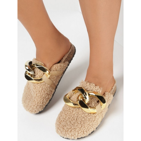 Klapki born2be w stylu casual z płaską podeszwą